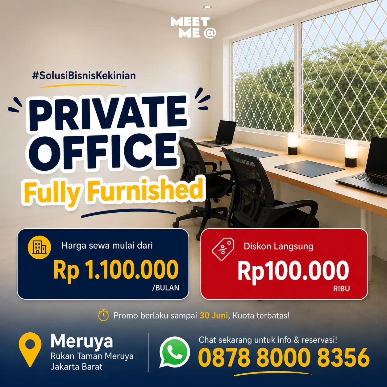 TwoSpaces Iklan Private Office Meet Me at Meruya